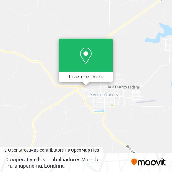 Cooperativa dos Trabalhadores Vale do Paranapanema map