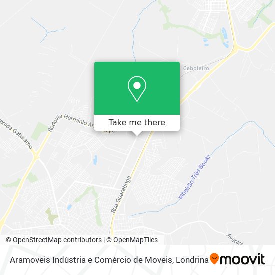 Aramoveis Indústria e Comércio de Moveis map