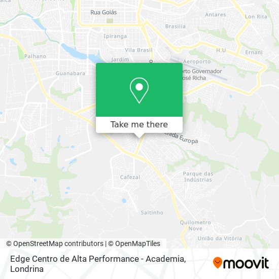 Edge Centro de Alta Performance - Academia map