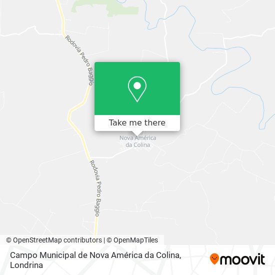 Campo Municipal de Nova América da Colina map