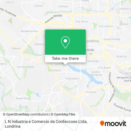 L N Industria e Comercio de Confeccoes Ltda map