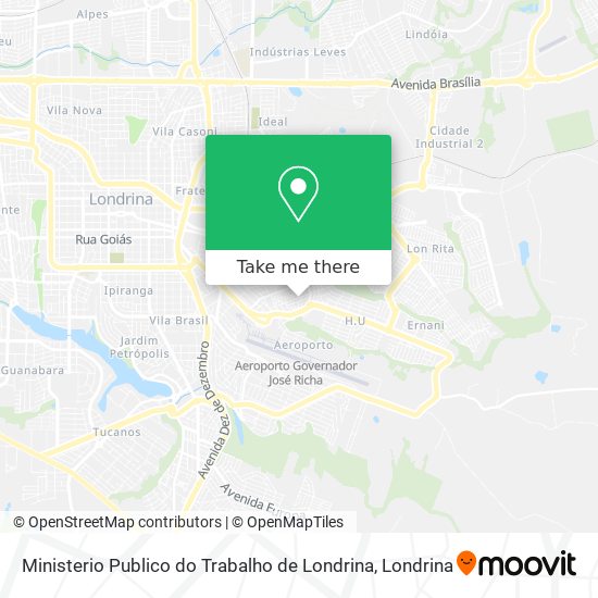 Ministerio Publico do Trabalho de Londrina map