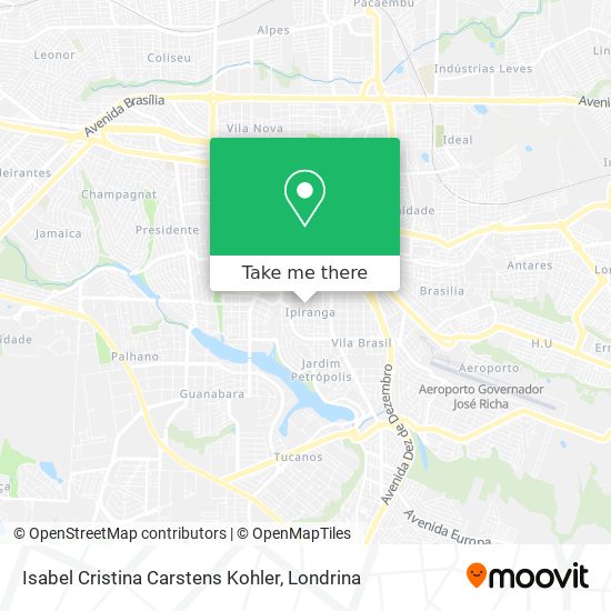 Isabel Cristina Carstens Kohler map