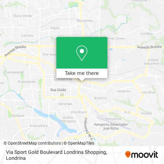 Via Sport Gold Boulevard Londrina Shopping map