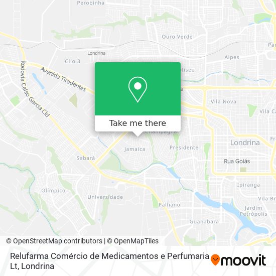 Relufarma Comércio de Medicamentos e Perfumaria Lt map