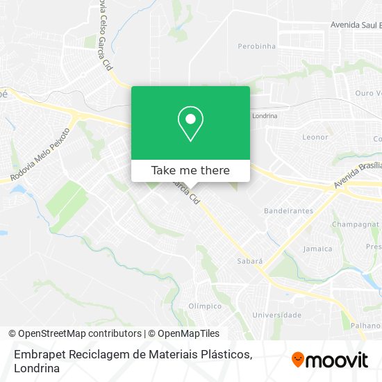 Embrapet Reciclagem de Materiais Plásticos map