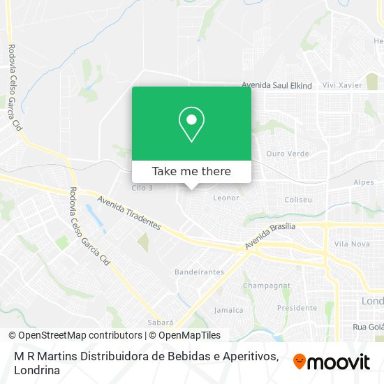 M R Martins Distribuidora de Bebidas e Aperitivos map