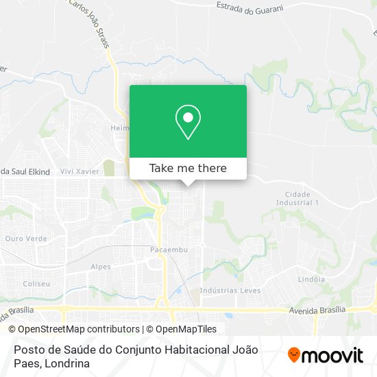 Mapa Posto de Saúde do Conjunto Habitacional João Paes