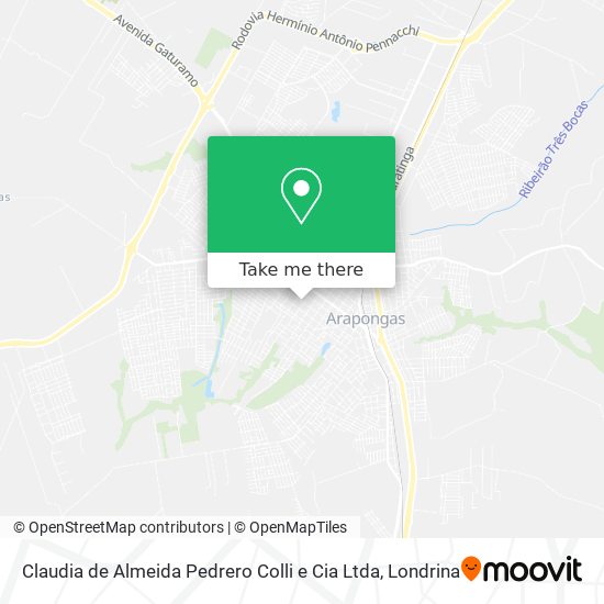 Claudia de Almeida Pedrero Colli e Cia Ltda map