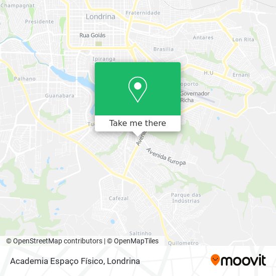 Academia Espaço Físico map