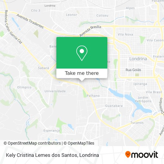 Kely Cristina Lemes dos Santos map