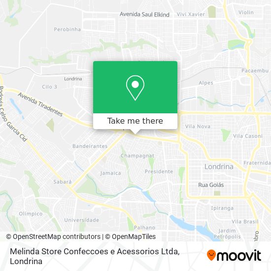 Mapa Melinda Store Confeccoes e Acessorios Ltda