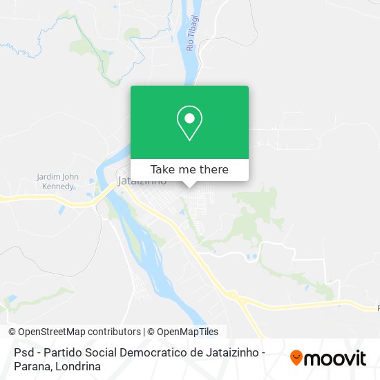 Psd - Partido Social Democratico de Jataizinho - Parana map