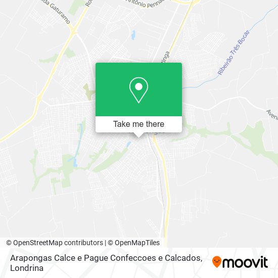 Arapongas Calce e Pague Confeccoes e Calcados map