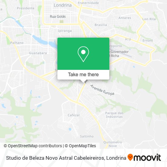 Mapa Studio de Beleza Novo Astral Cabeleireiros