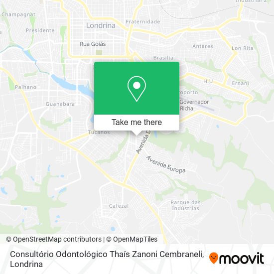 Consultório Odontológico Thaís Zanoni Cembraneli map