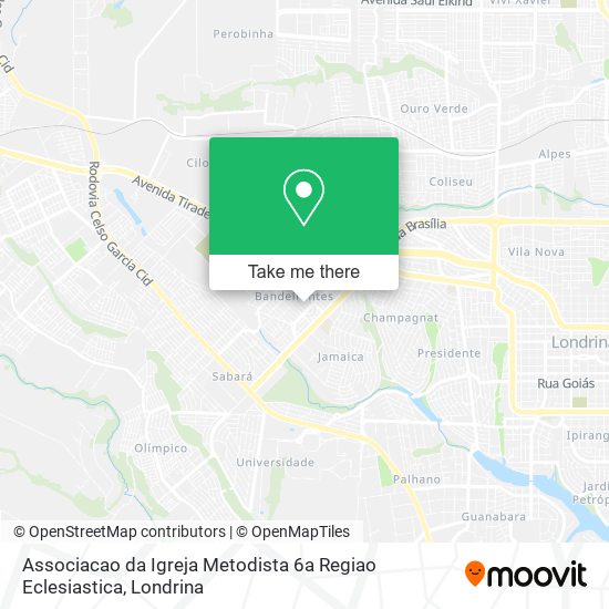 Mapa Associacao da Igreja Metodista 6a Regiao Eclesiastica