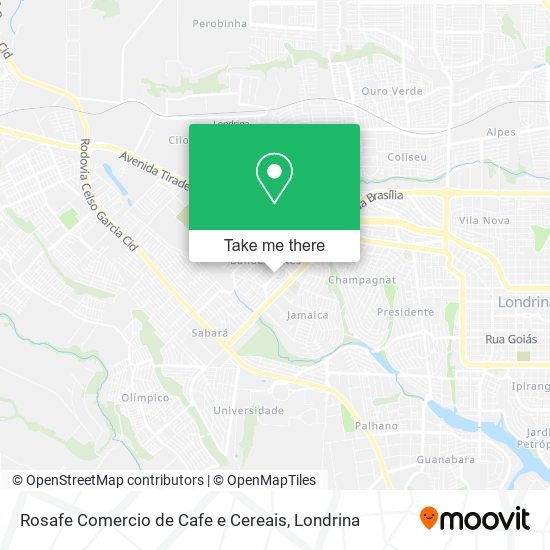 Mapa Rosafe Comercio de Cafe e Cereais