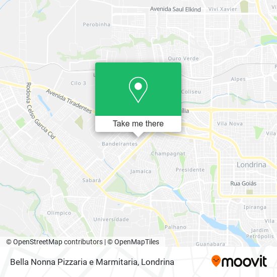 Bella Nonna Pizzaria e Marmitaria map