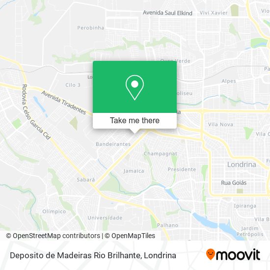 Deposito de Madeiras Rio Brilhante map