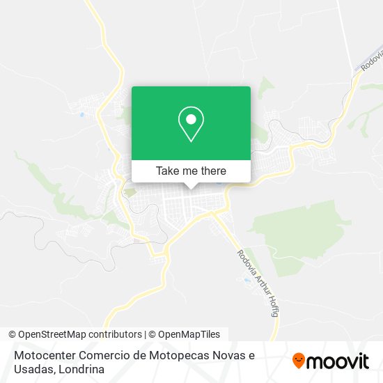 Mapa Motocenter Comercio de Motopecas Novas e Usadas