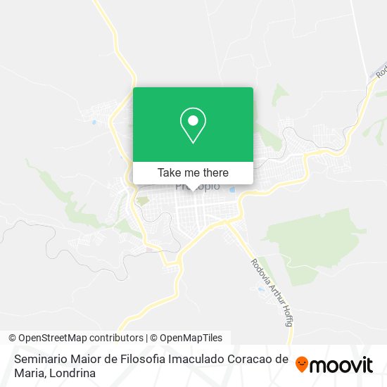 Mapa Seminario Maior de Filosofia Imaculado Coracao de Maria