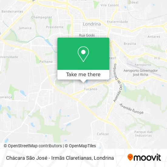 Chácara São José - Irmãs Claretianas map