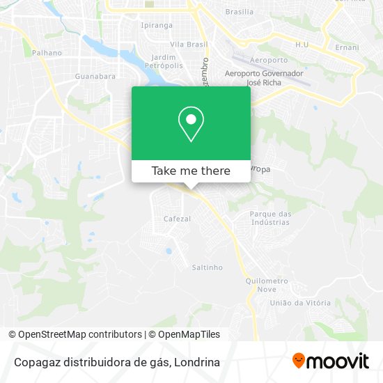 Copagaz distribuidora de gás map