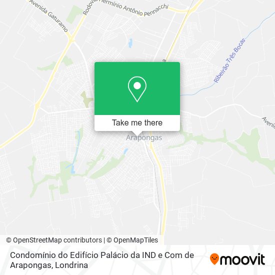 Mapa Condomínio do Edifício Palácio da IND e Com de Arapongas