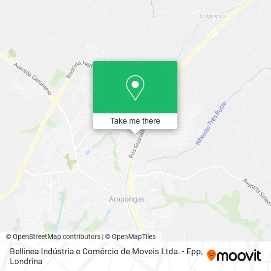 Bellinea Indústria e Comércio de Moveis Ltda. - Epp map