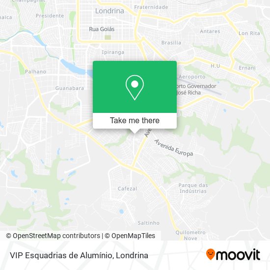 VIP Esquadrias de Alumínio map