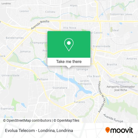 Mapa Evolua Telecom - Londrina