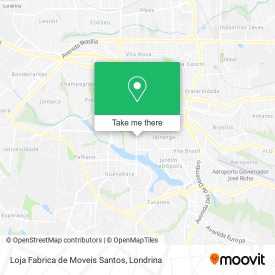 Mapa Loja Fabrica de Moveis Santos