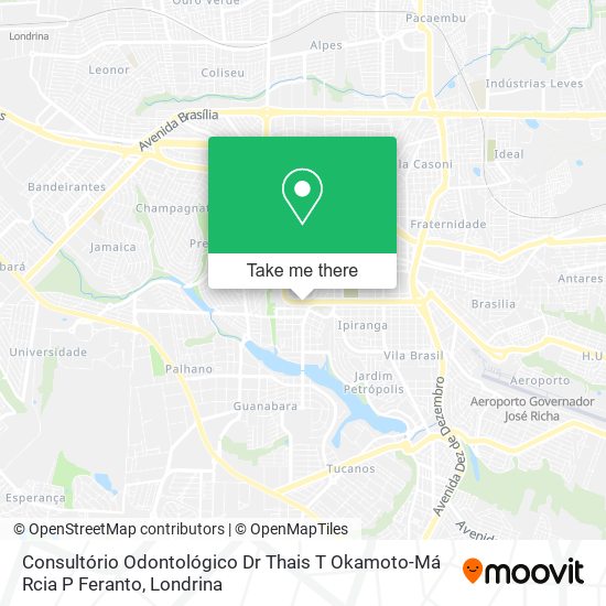Consultório Odontológico Dr Thais T Okamoto-Má Rcia P Feranto map