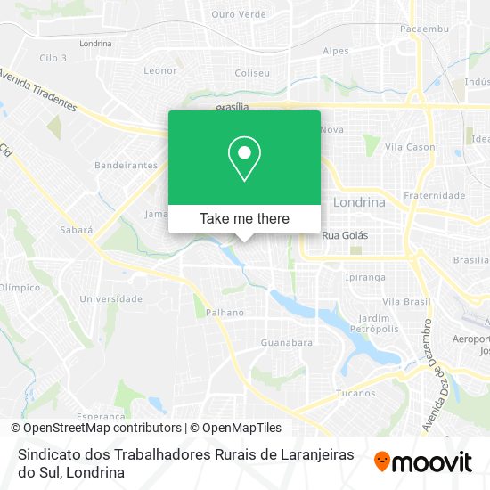 Sindicato dos Trabalhadores Rurais de Laranjeiras do Sul map