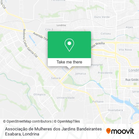 Mapa Associação de Mulheres dos Jardins Bandeirantes Esabara