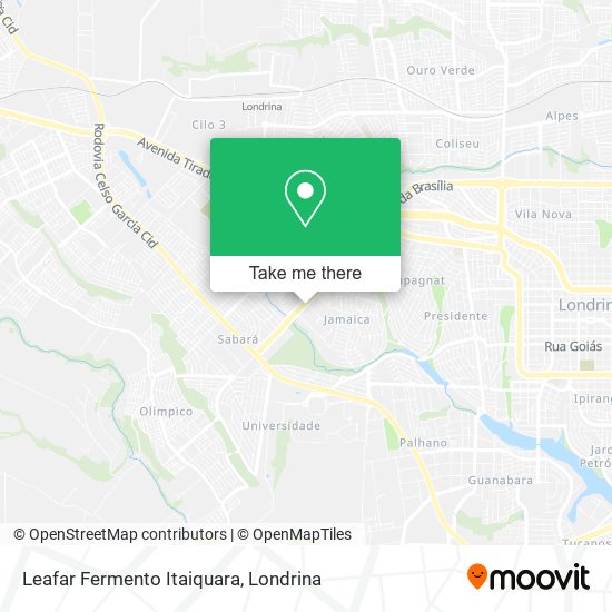 Leafar Fermento Itaiquara map