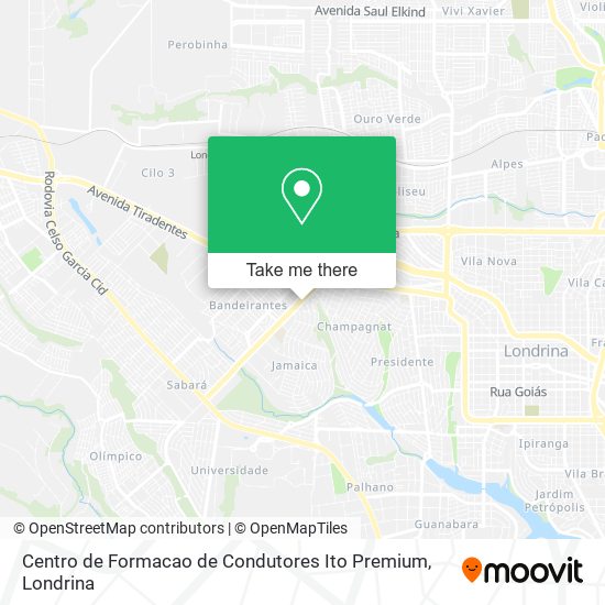 Centro de Formacao de Condutores Ito Premium map