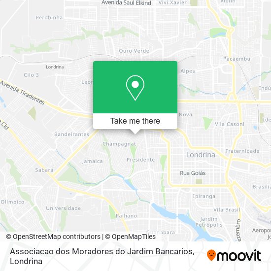 Mapa Associacao dos Moradores do Jardim Bancarios