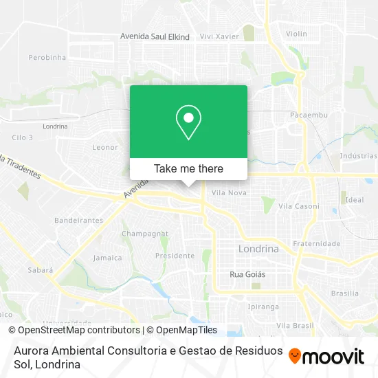 Aurora Ambiental Consultoria e Gestao de Residuos Sol map