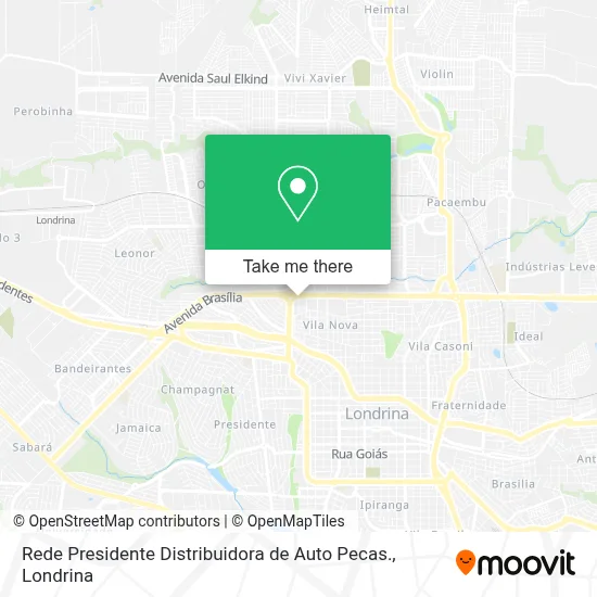Rede Presidente Distribuidora de Auto Pecas. map