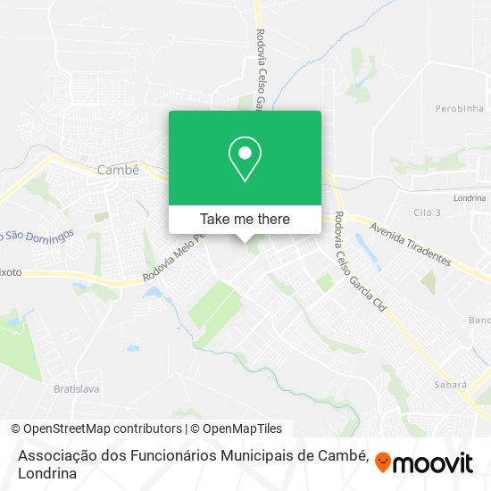 Associação dos Funcionários Municipais de Cambé map