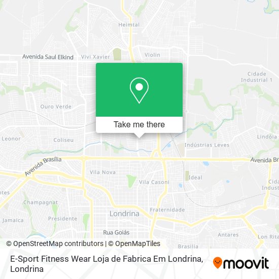 E-Sport Fitness Wear Loja de Fabrica Em Londrina map