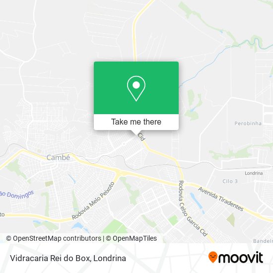 Vidracaria Rei do Box map