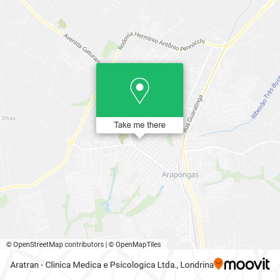 Aratran - Clinica Medica e Psicologica Ltda. map