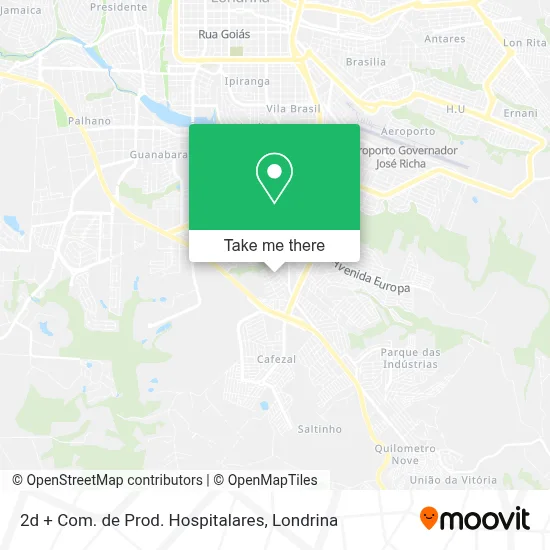 2d + Com. de Prod. Hospitalares map