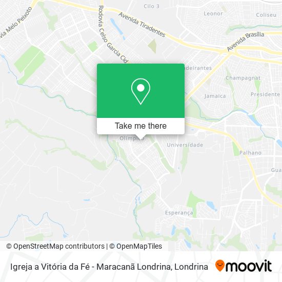 Igreja a Vitória da Fé - Maracanã Londrina map