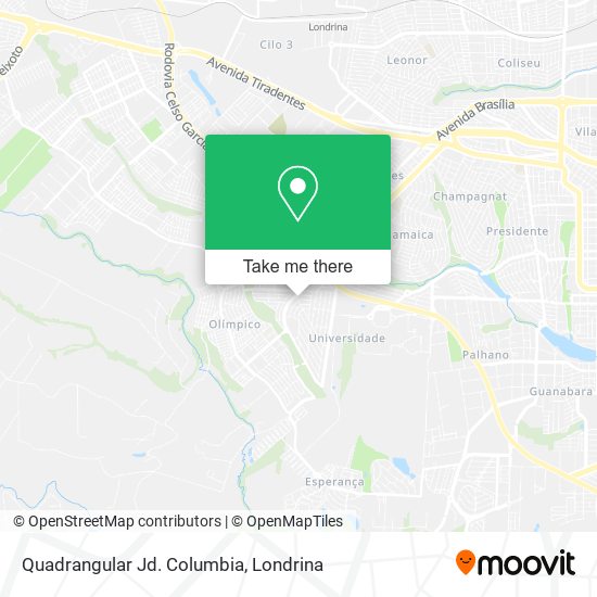 Quadrangular Jd. Columbia map