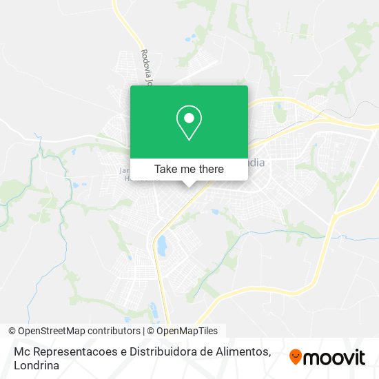 Mapa Mc Representacoes e Distribuidora de Alimentos