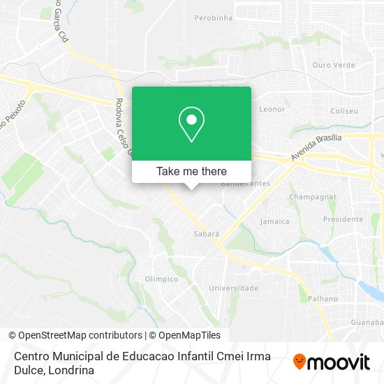 Centro Municipal de Educacao Infantil Cmei Irma Dulce map